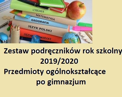 Wykaz podręczników 2019/20120 po gimnazjum